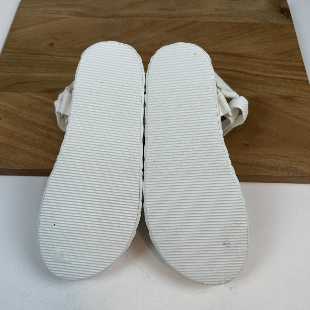 New Big‎ Kids Dolce Vita Zaidey Strappy Platform White Sandals Size 4 Y